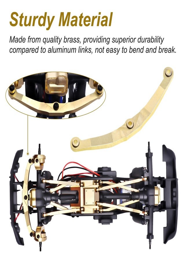 CrazyHobby Brass Steering Link for TRX4M TRX4MT Bronco Defender 1/18 Crawler Car Upgrades Parts (Gold) - Image 2